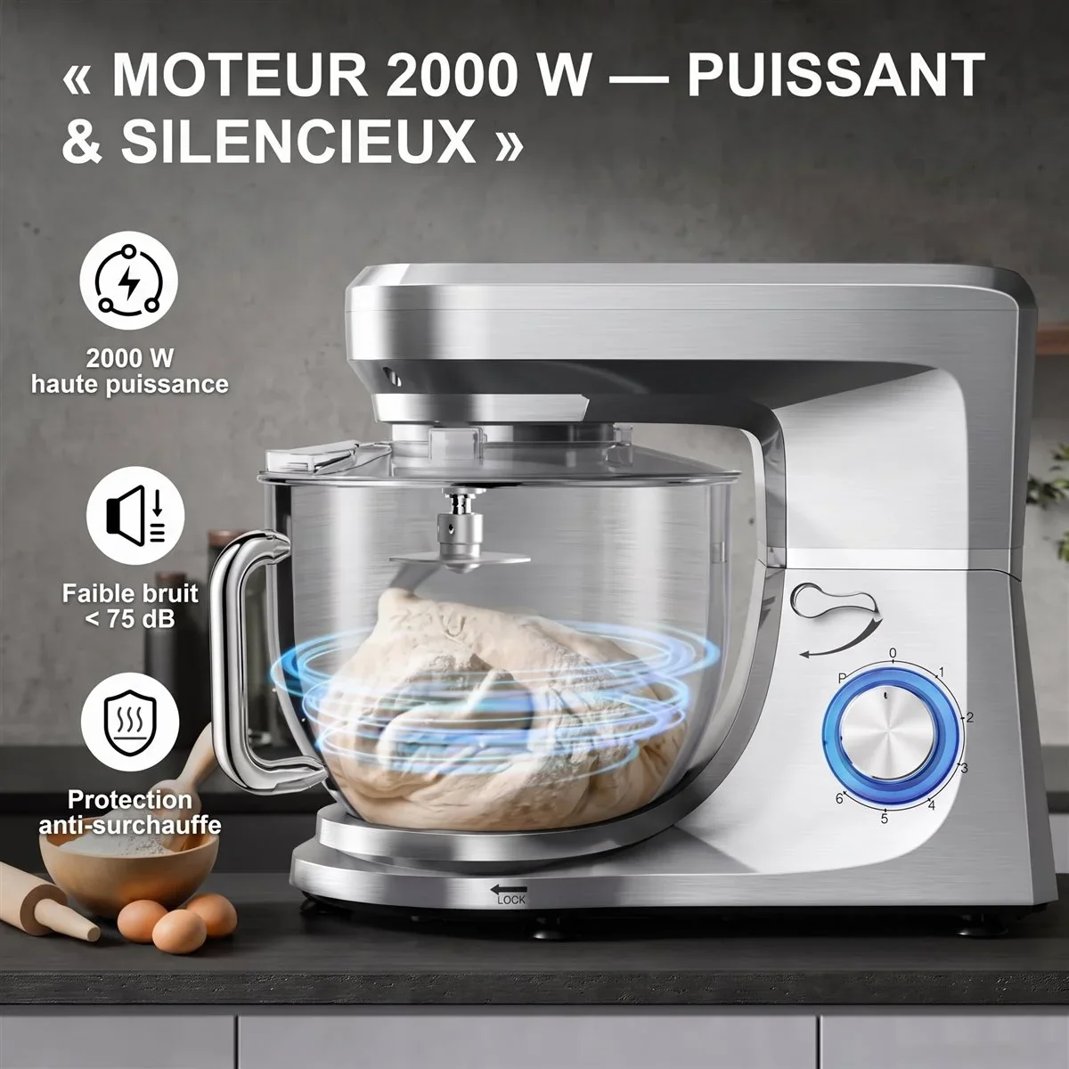 Vue robot pâtissier